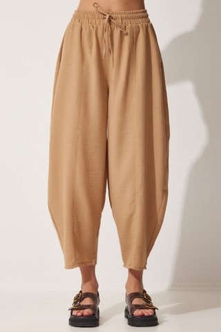 Camicia e pantaloni 7/8 in lino - Beige