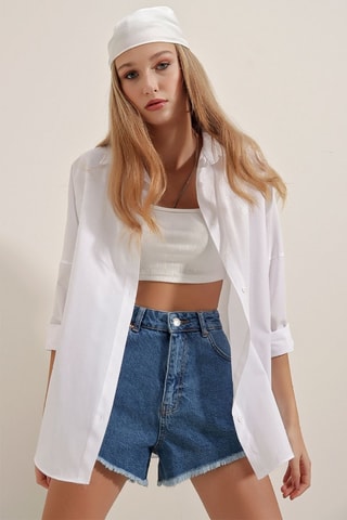 Camicia oversize - Bianco