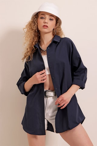 Camicia oversize - Navy