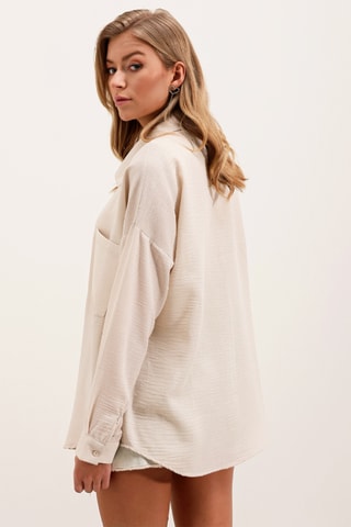 Camicia oversize - Beige