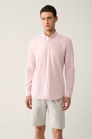 Camisa regular - Rosa