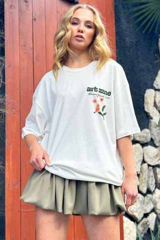 T-shirt oversize - Branco
