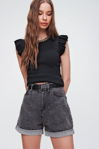 Shorts in jeans - Antracite