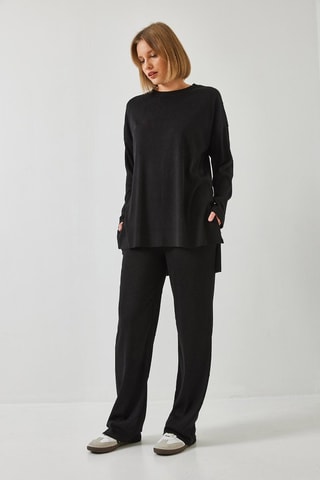 Maglia e pantaloni regular - Nero