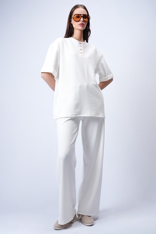 Blusa e pantaloni - Ecrù