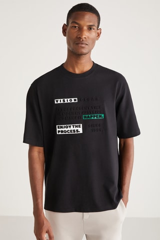 T-shirt regular - Preto
