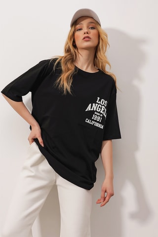 T-shirt oversize - Preto