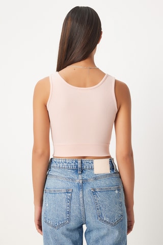 Crop top - Rosa-maquilhagem