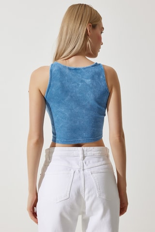 Crop top - Azul-claro