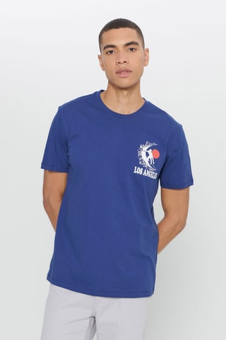 T-shirt regular - Azul-marinho