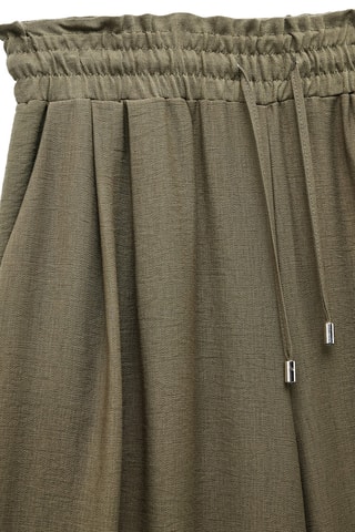 Calças wide legs - Caqui