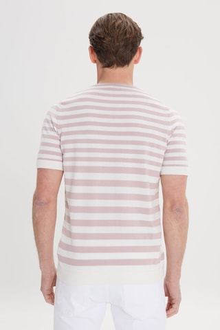 T-shirt slim - Rosa-envelhecido e cru