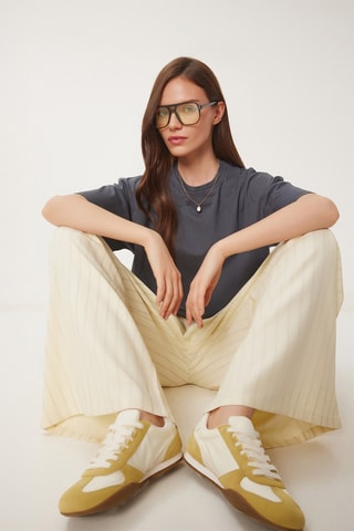 T-shirt oversize - Grigio scuro
