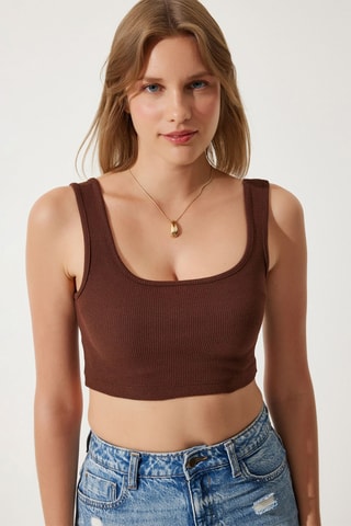 Crop top - Marrone