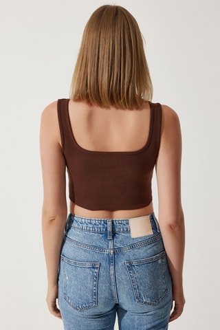 Crop top - Marrone