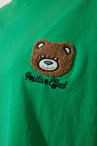 T-shirt cropped - Verde-escuro