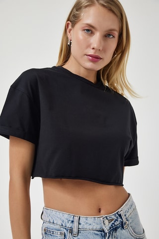 T-shirt cropped - Preto