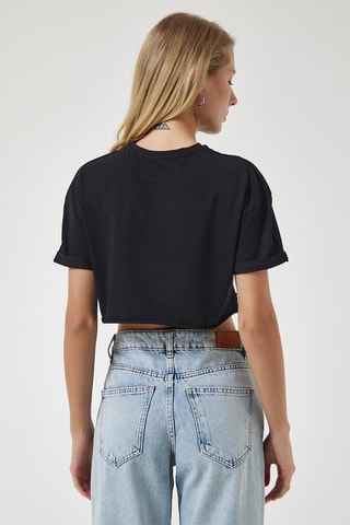 T-shirt cropped - Preto