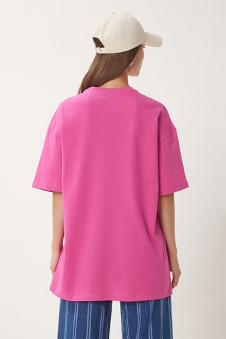 T-shirt oversize - Fúcsia