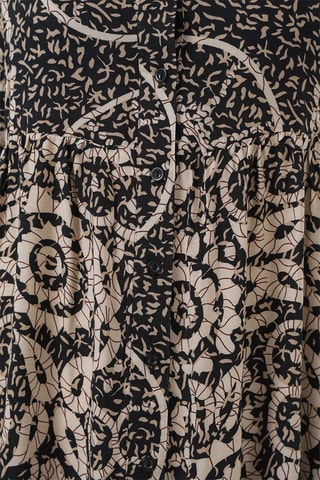 Robe longue - Noir et beige
