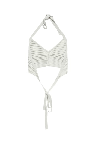 Crop top - Cinzento-claro