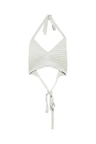 Crop top - Cinzento-claro