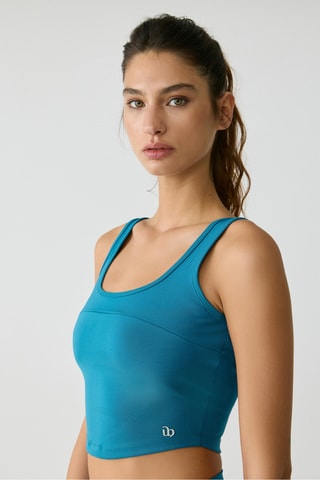 Crop top - Azul-petróleo