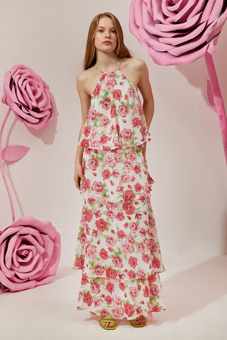 Robe volantée - Rose