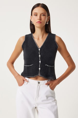 Gilet in lana - Nero