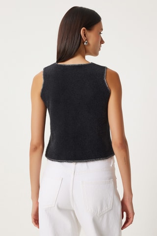 Gilet in lana - Nero