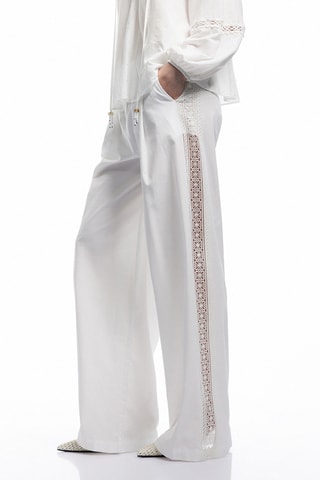 Calças wide legs - Cru