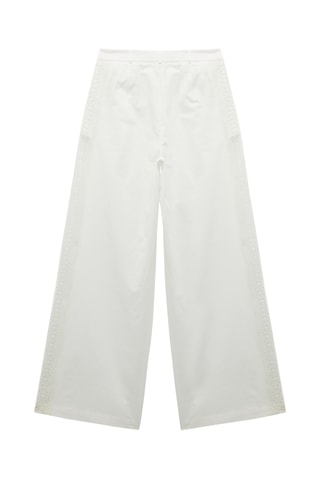 Calças wide legs - Cru