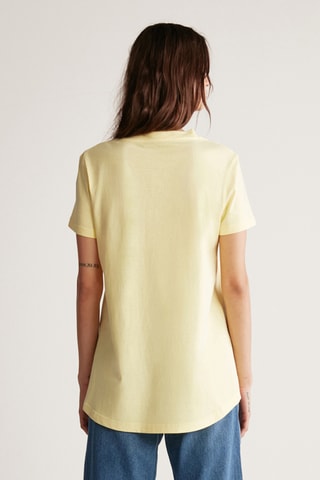 T-shirt em algodão biológico - Amarelo