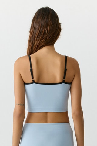 Crop top - Azul-claro