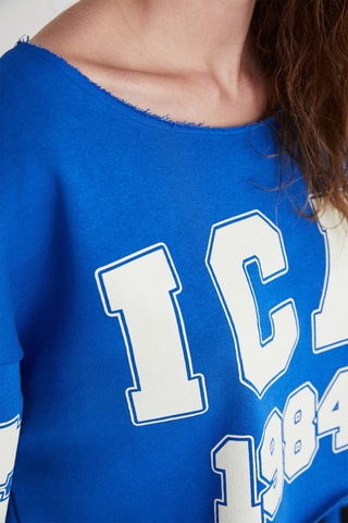 Sweat curta - Azul-cobalto