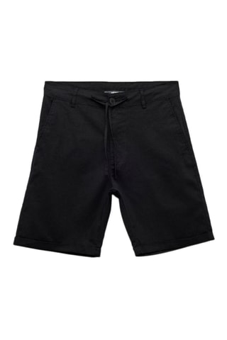 Bermudas em linho - Preto