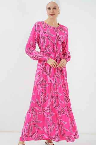 Vestido comprido - Fúcsia