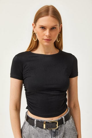 T-shirt cropped - Nero