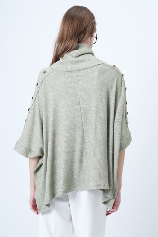 Poncho - Verde-água mesclado