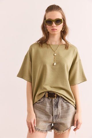 T-shirt oversize - Caqui