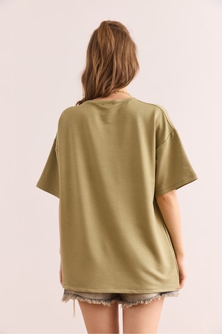 T-shirt oversize - Caqui