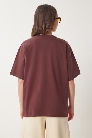 T-shirt oversize - Marrone