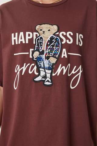 T-shirt oversize - Marrone