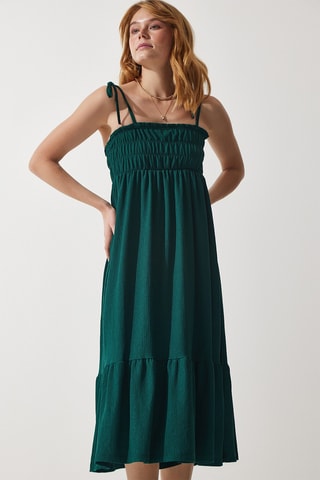 Abito midi - Verde smeraldo