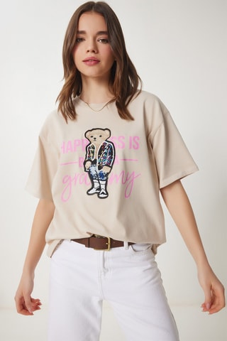 T-shirt oversize - Nude