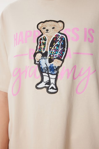 T-shirt oversize - Nude