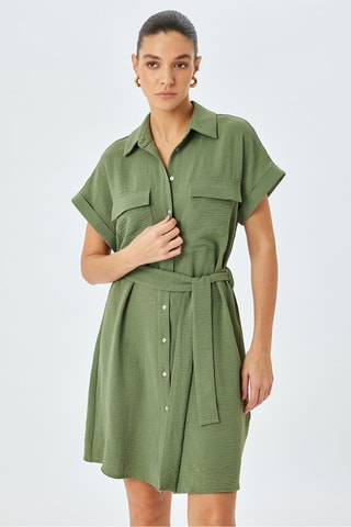 Abito a camicia - Kaki