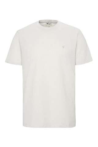 T-shirt slim - Cinzento e branco