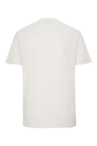 T-shirt slim - Cinzento e branco
