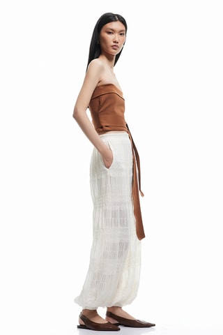 Crop top bustier - Marrone